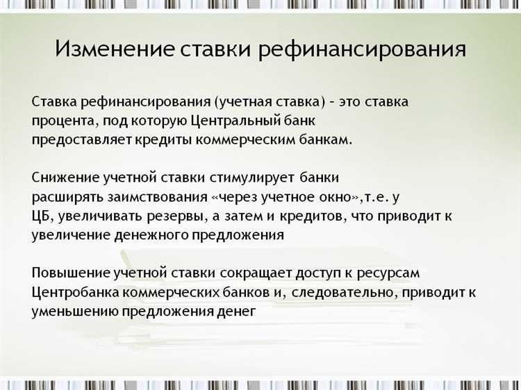 Изменение ставки рефинансирования нововведение и последствия